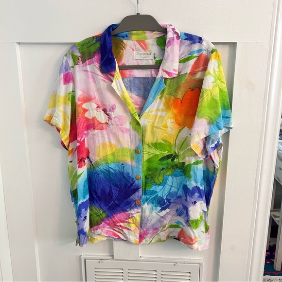 Jams World Women's Camp Shirt, Blouse, Brulee Pattern size XXL - Picture 1 of 7